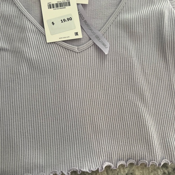 Zara ribbed lilac shirt - Picture 3 of 3